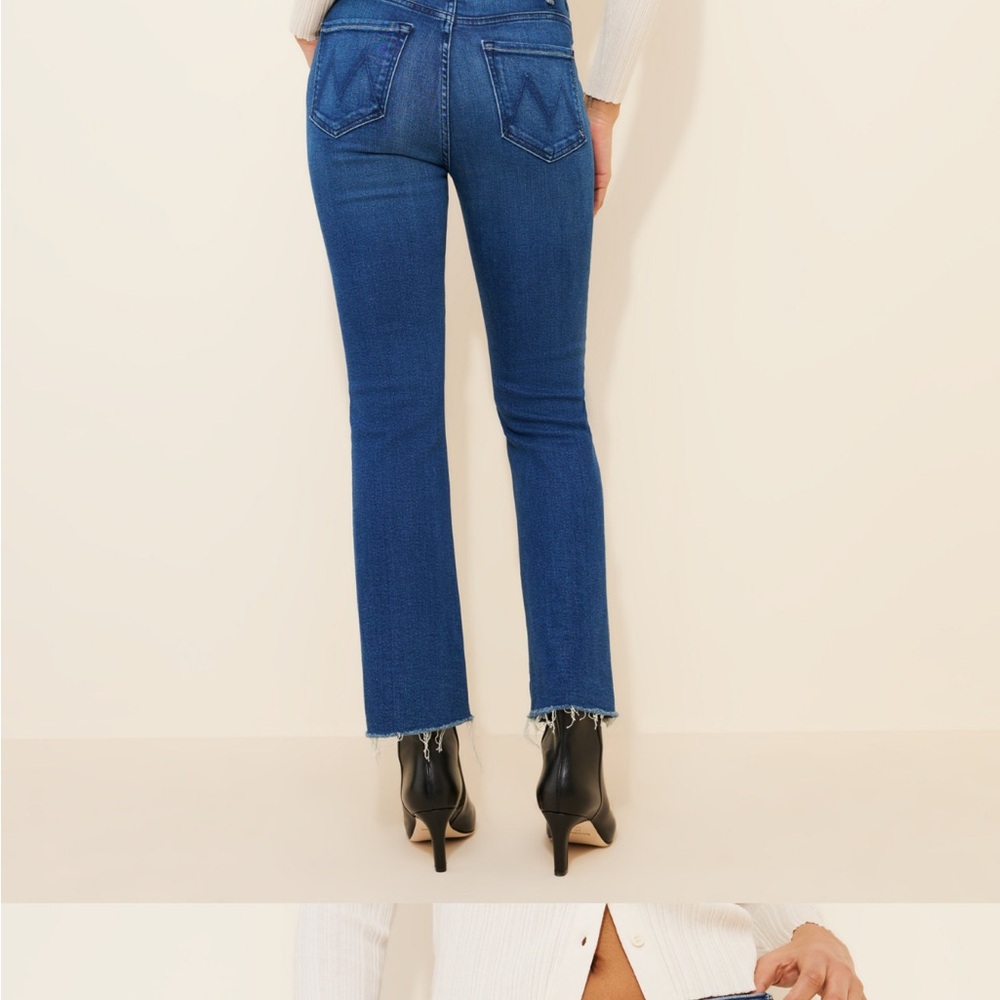MOTHER the hustler flood fray Jeans NWOT